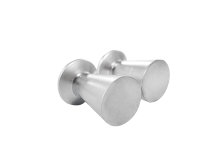 Knott trapez 13 mm matt krom - 2 stk.